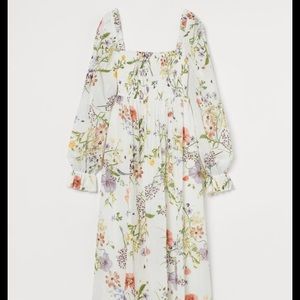 H&M wildflower collection smocked dress